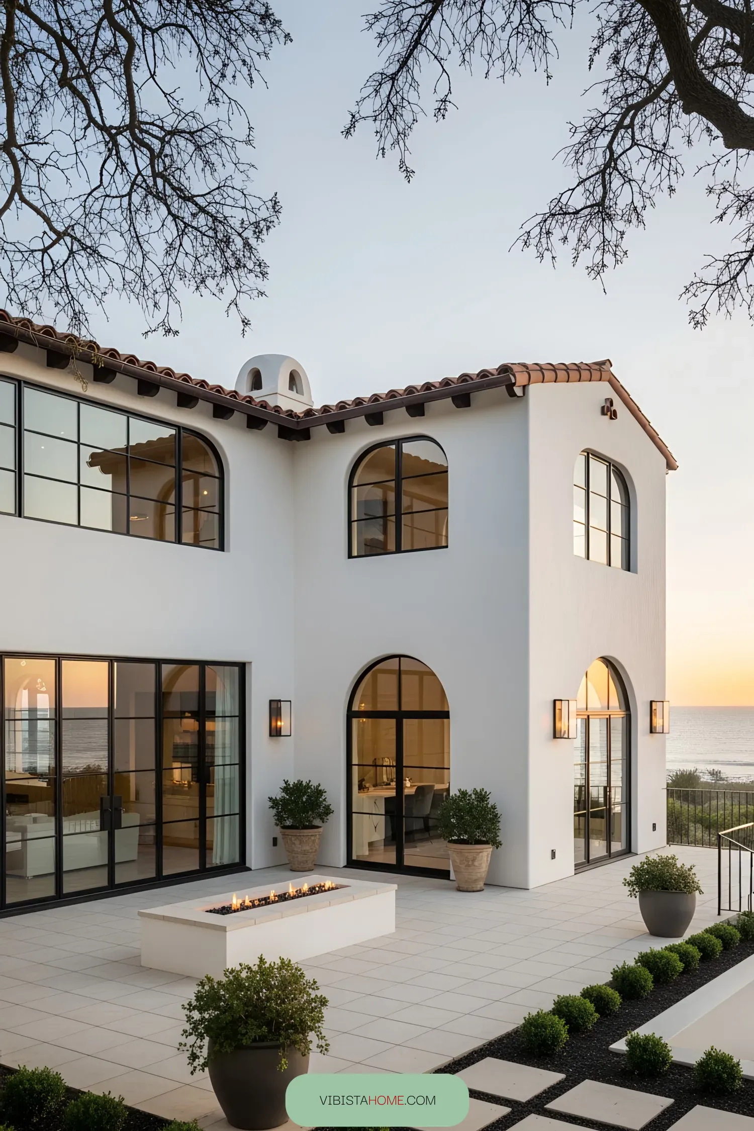 Seaside Villa Facade with Ocean Views