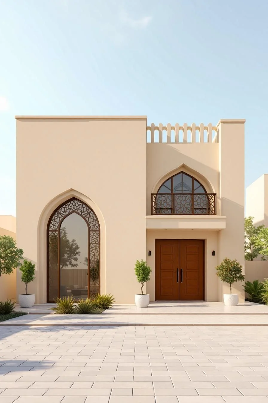 Arched Design With Wooden Accents