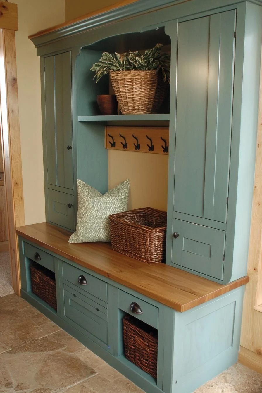 Warm and Organized Storage Spot