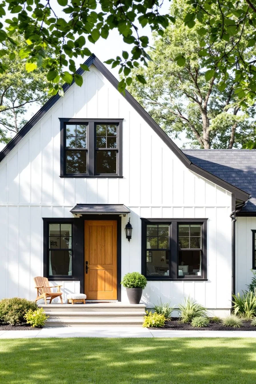 Gabled House with Golden Door