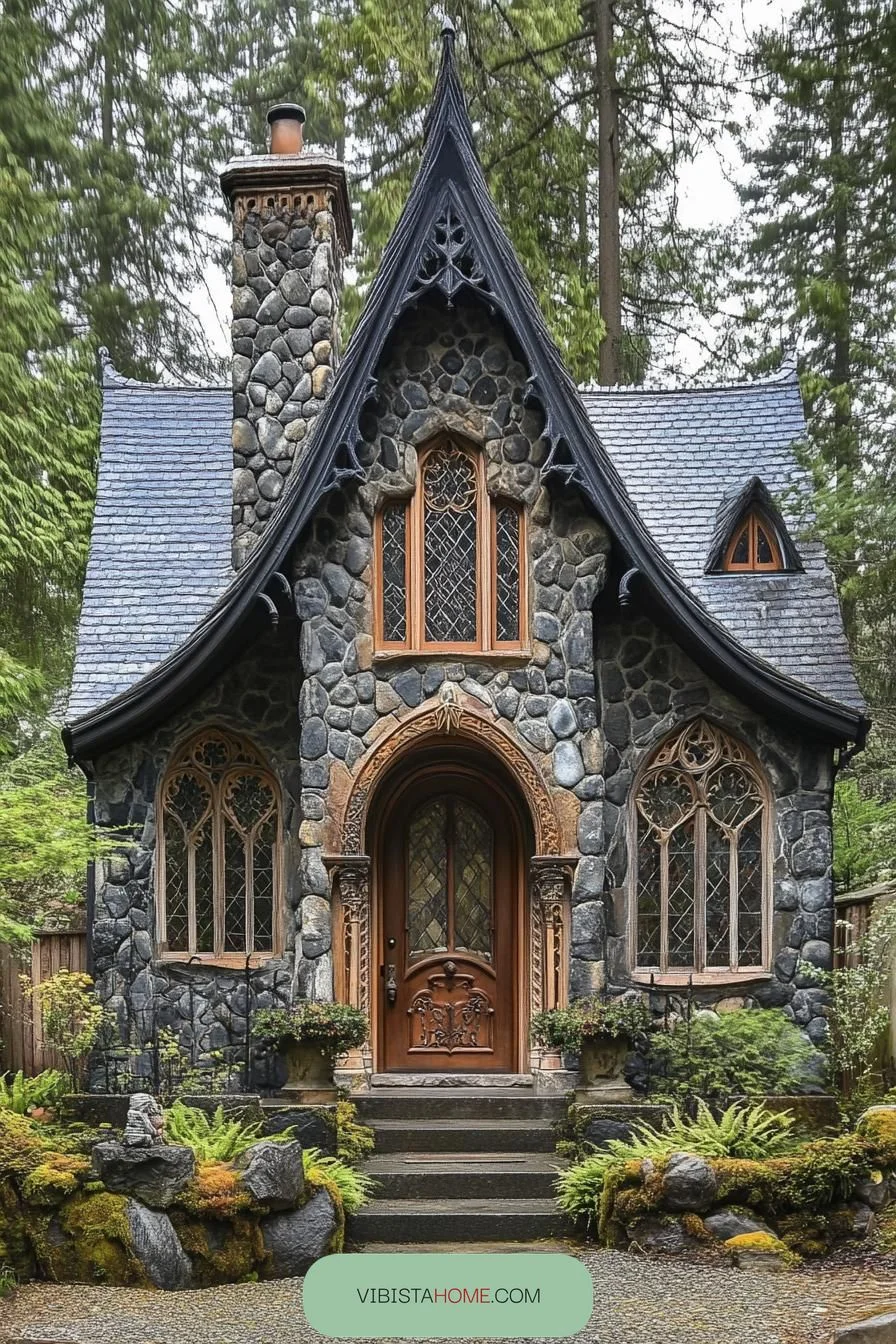 Toadstool Cottage at Twilight