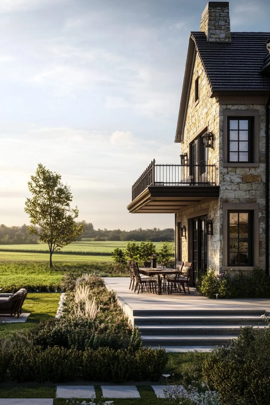 Luxurious Limestone Retreat with Balcony Views