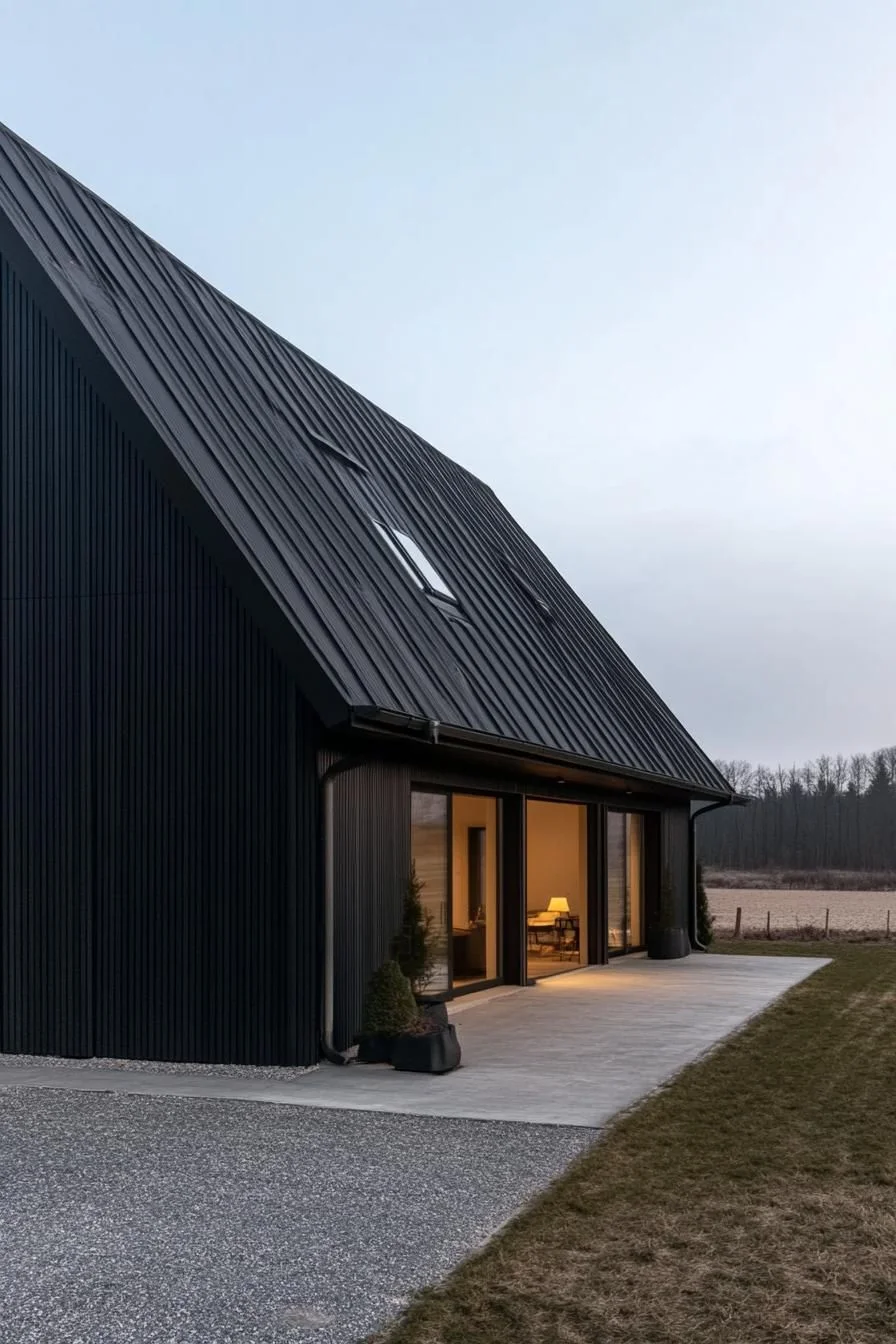 Modern Barn-style With Black Siding