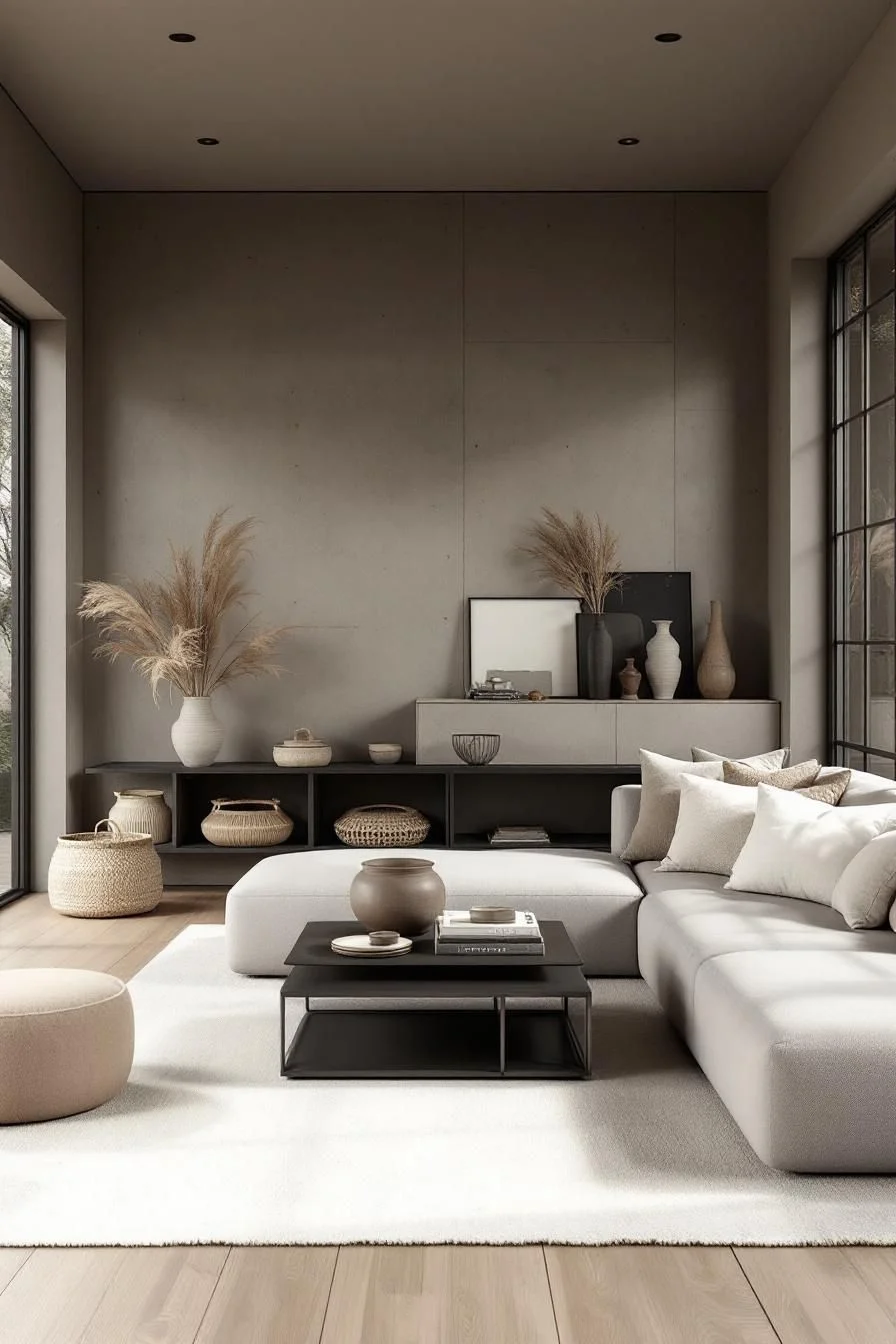 Cozy Wabi Sabi Chic Living Room