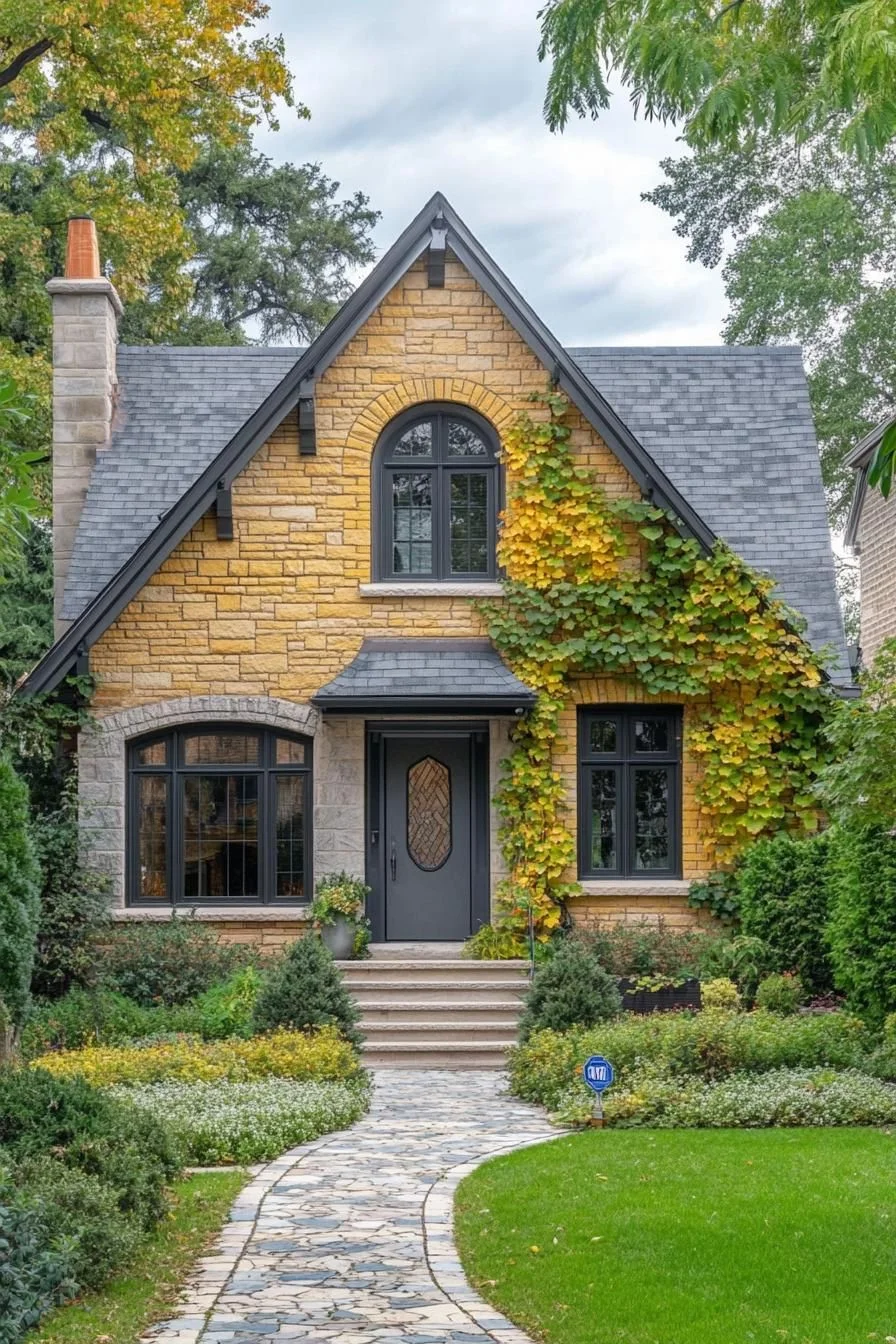 Charming Stone Cottage Wrapped in Vines