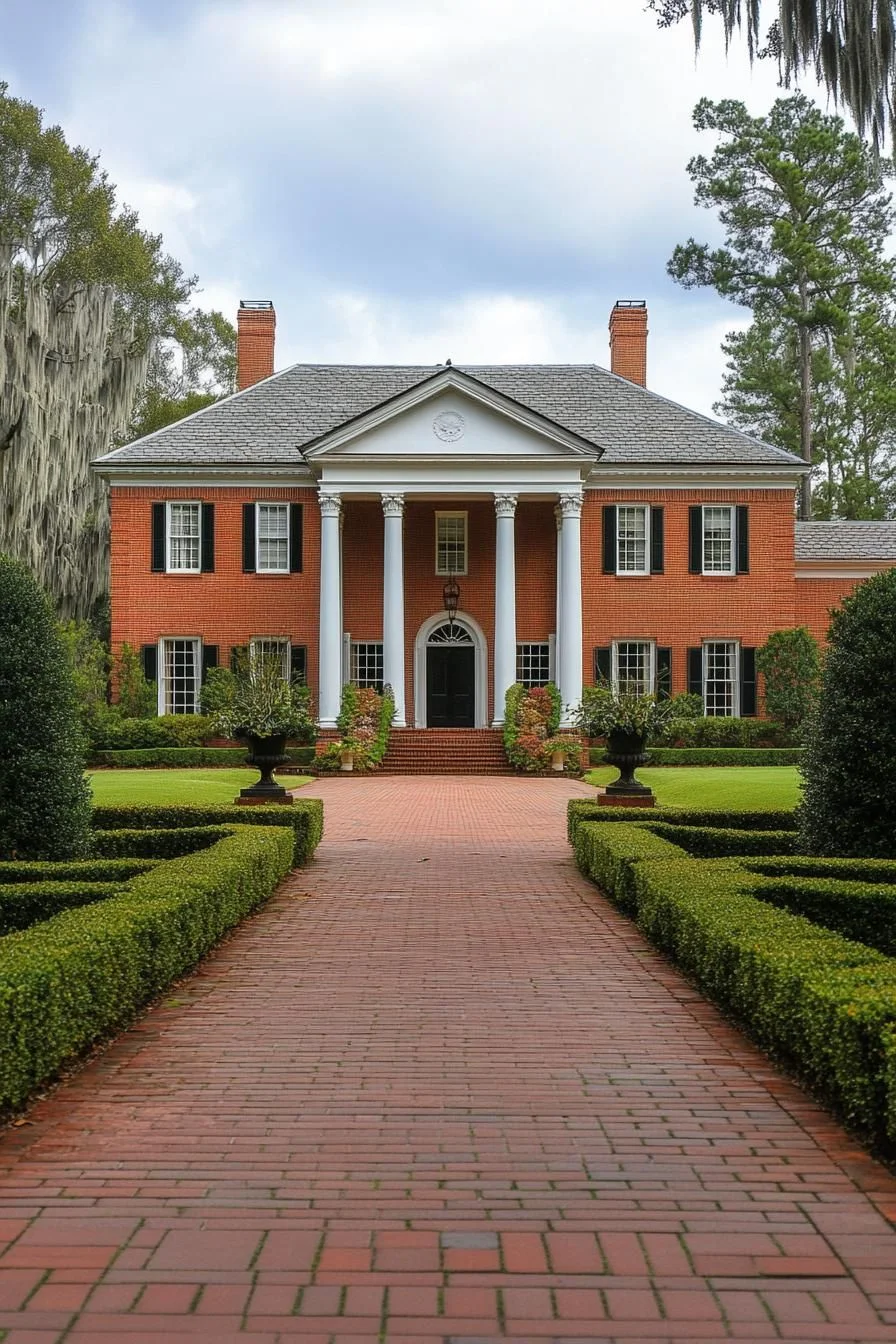 A Brick Road to an Aristocratic Home