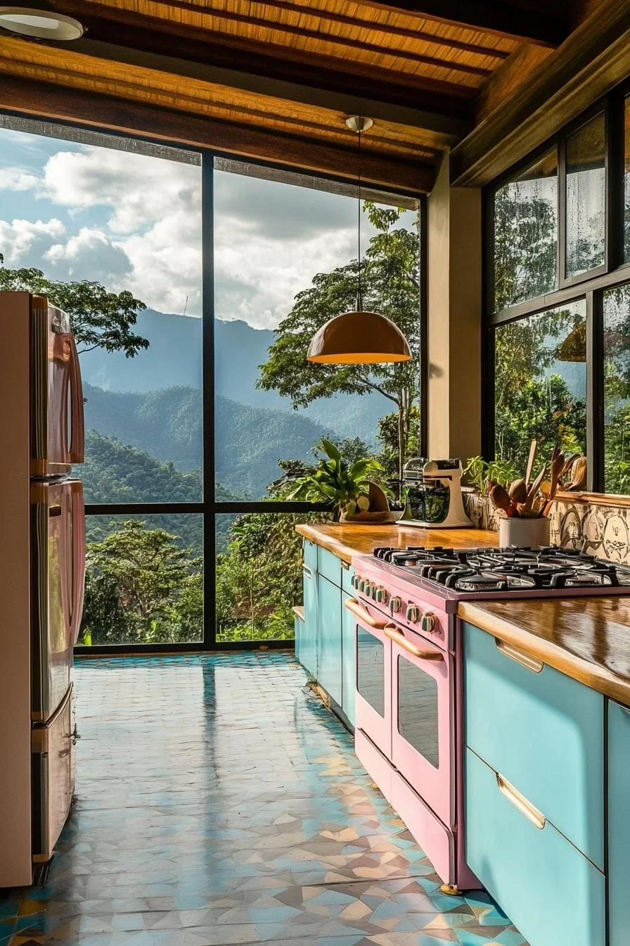Retro Kitchens with Bold, Colorful Appliances - photo 4