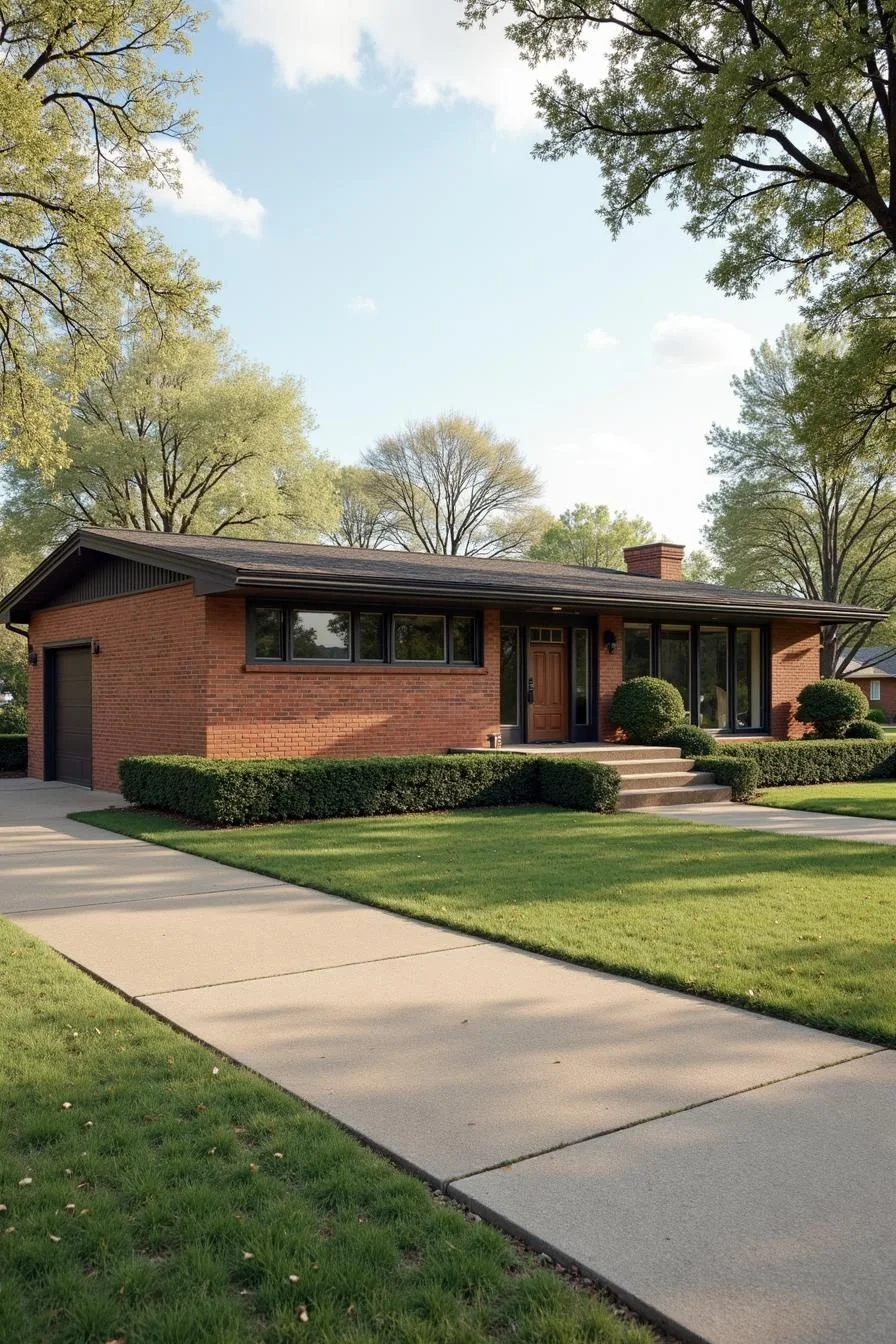 A Red Brick Take on Ranch Style