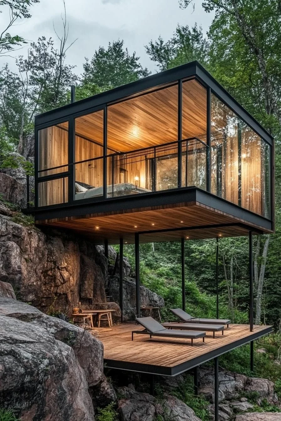 A Cliffside Cube With Graceful Lines