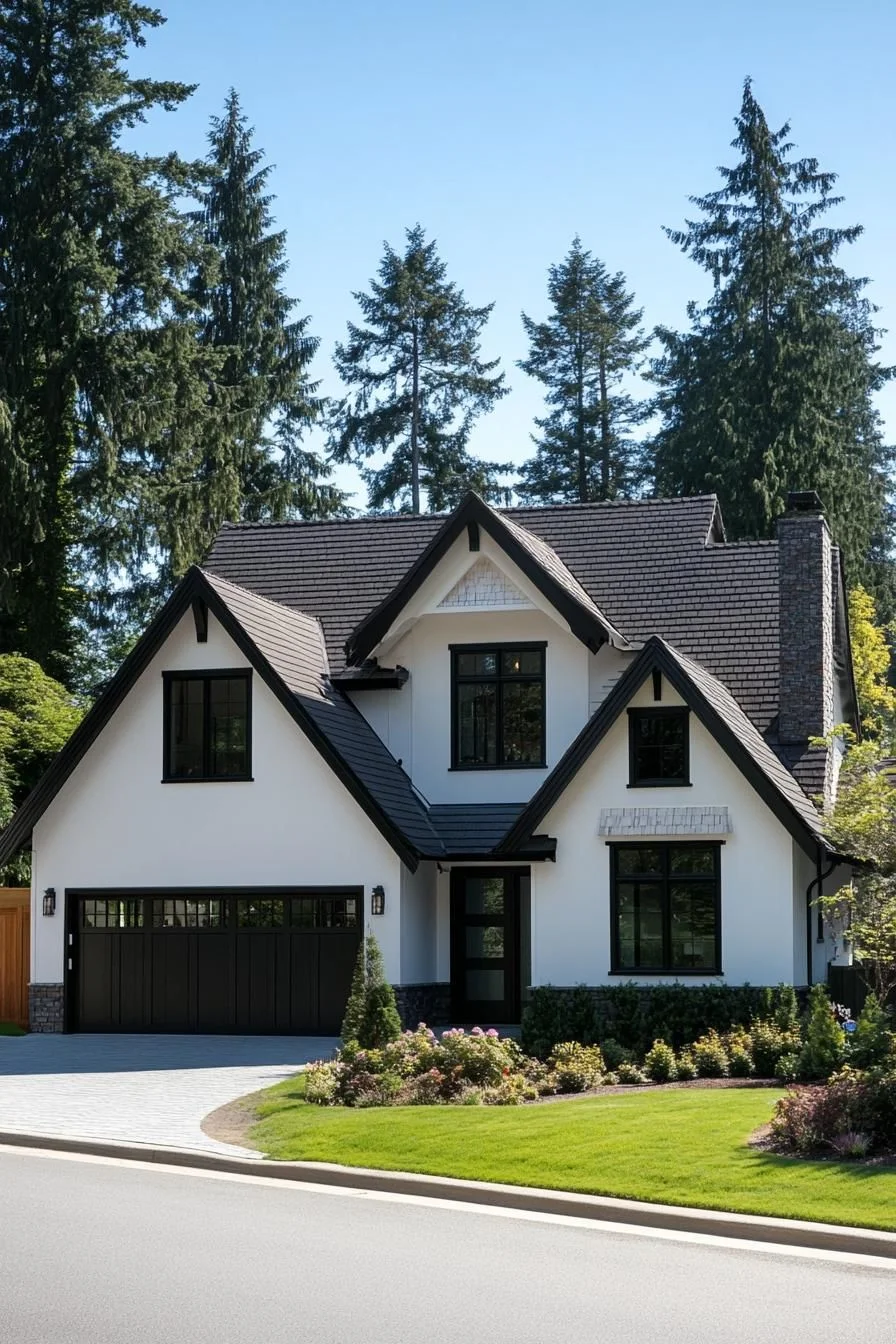 Gabled Rooflines Set in the Woods