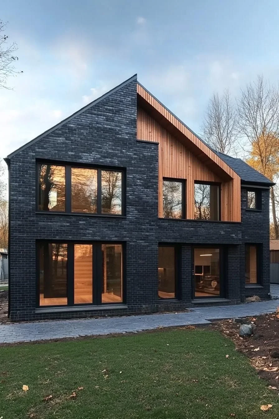 Gothic-Style Barn With Wood Accents