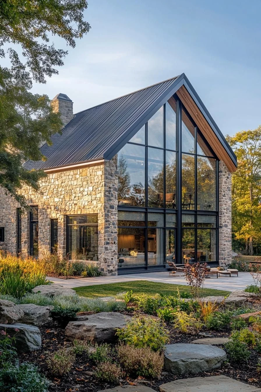 A Gabled Stone Barn's Modern Glory