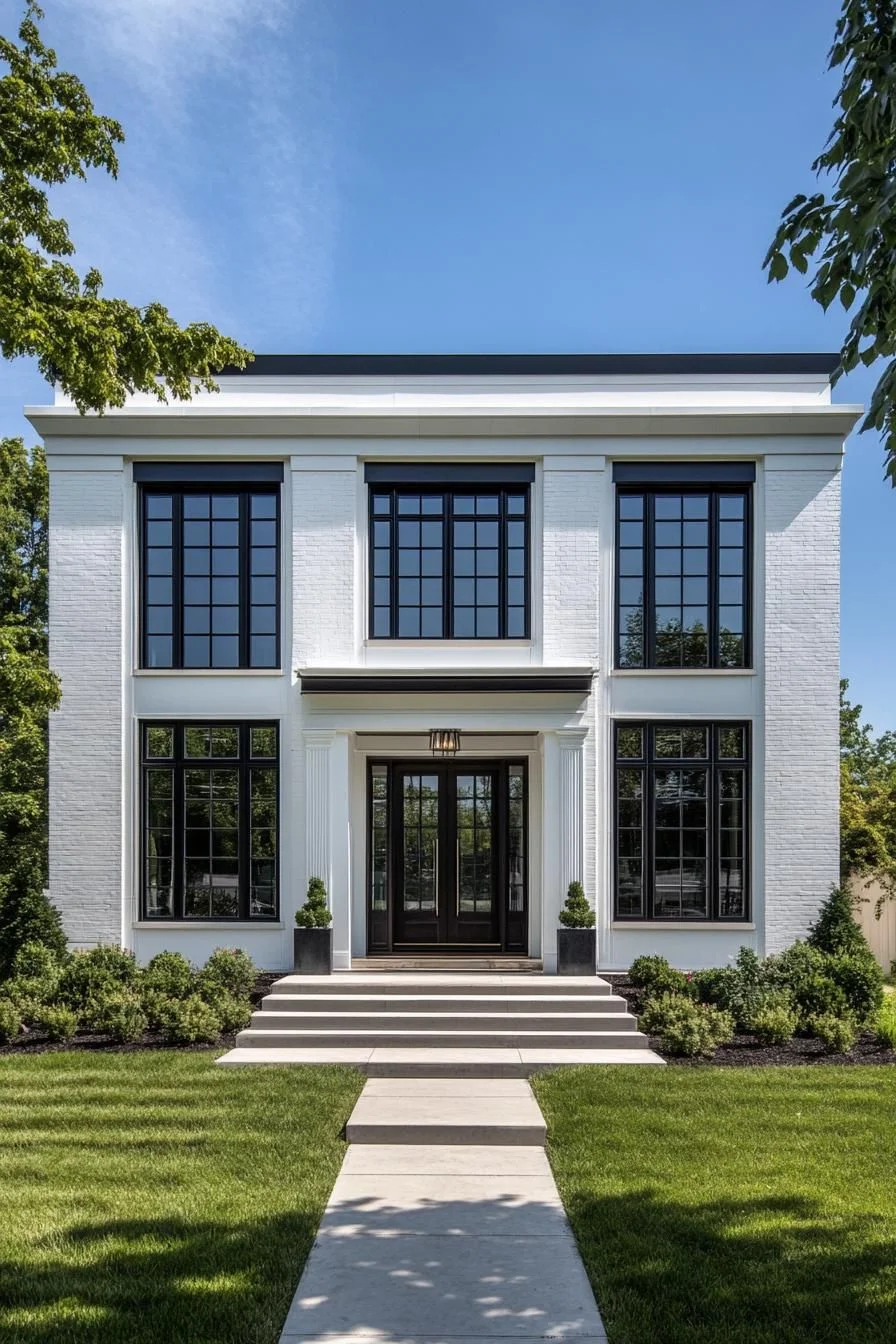 A Modern Neoclassical Frontage by Day
