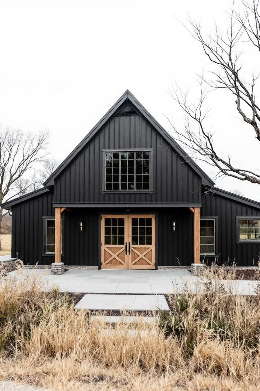 A Monochrome Barndominium Design
