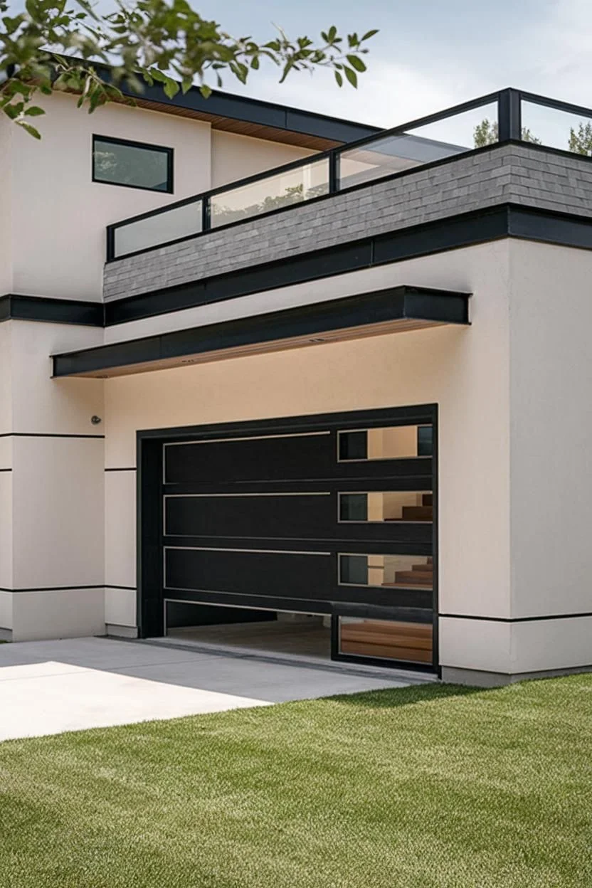 Dramatic Sleek Garage House Design