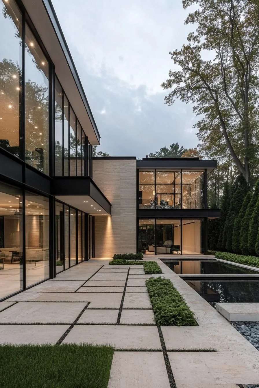 A Tranquil Transparent Mansion
