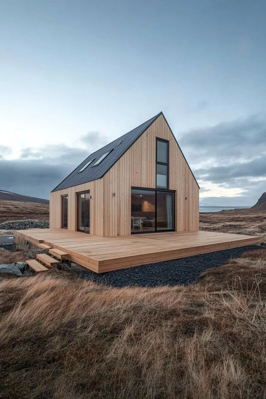 Wooden A-Frame Barndominium Retreat