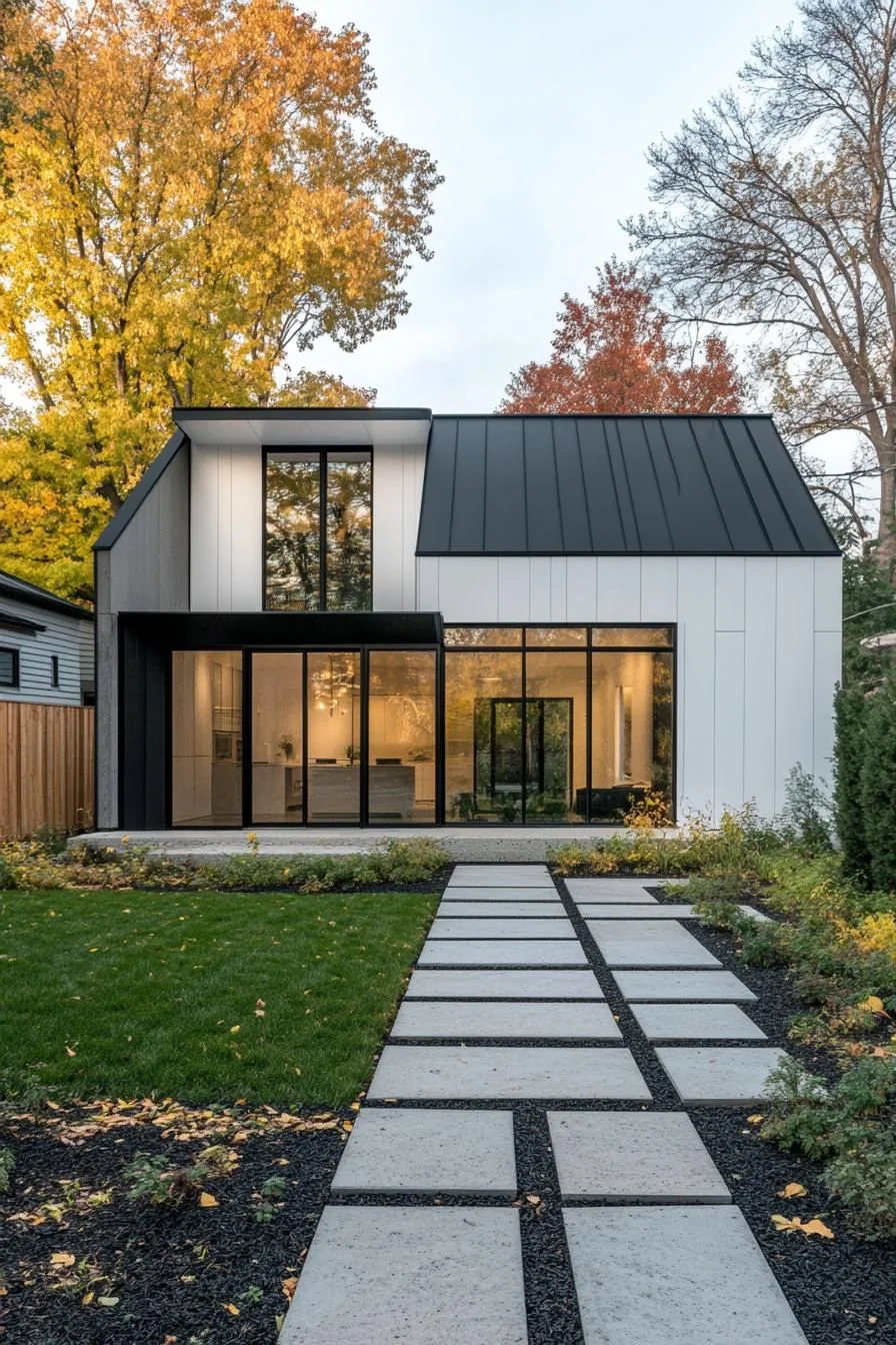 Fall-Framed Contemporary Home Retreat