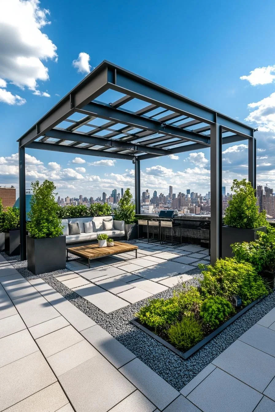 Polished Urban Rooftop Oasis