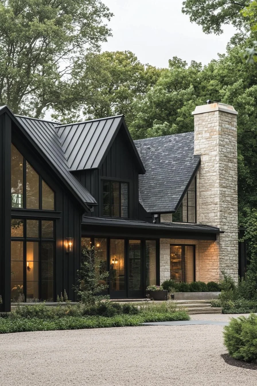 An Inky Retreat Built From Stone