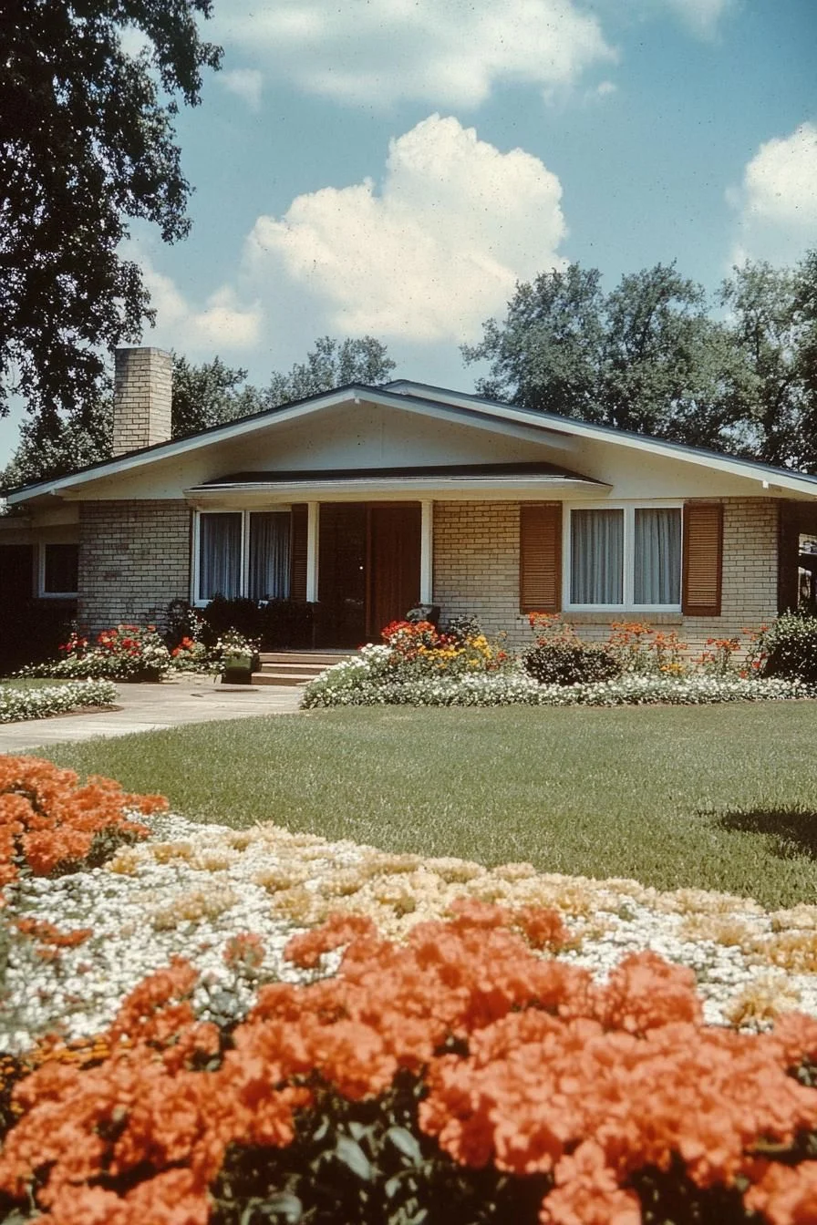 A Cheerful Brick Retreat in Bloom