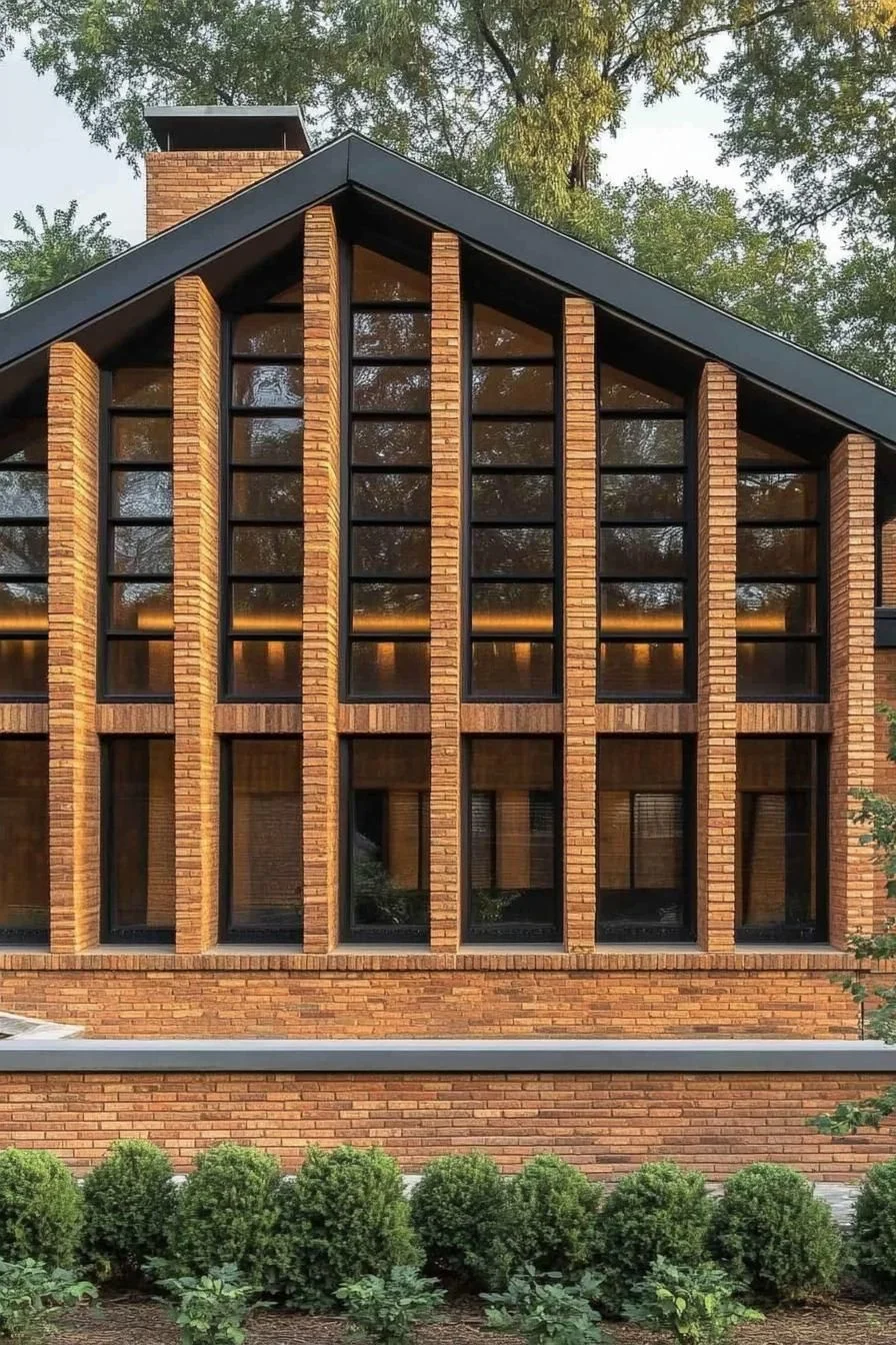 A-Frame Brick Facade Style