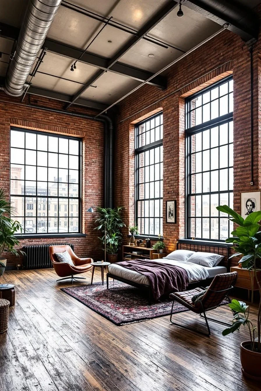 A Brick-Filled Loft Retreat