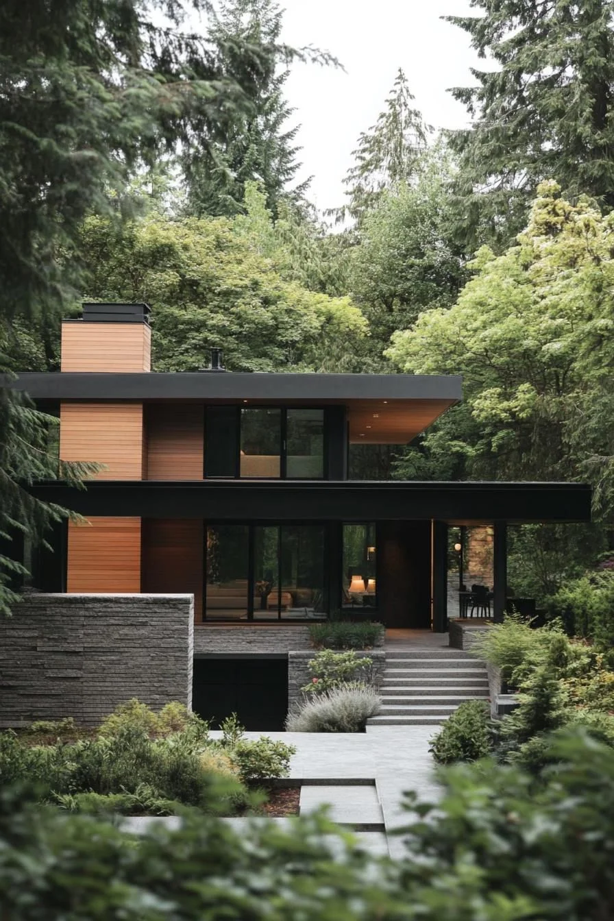 Modern Nook Framed by Nature