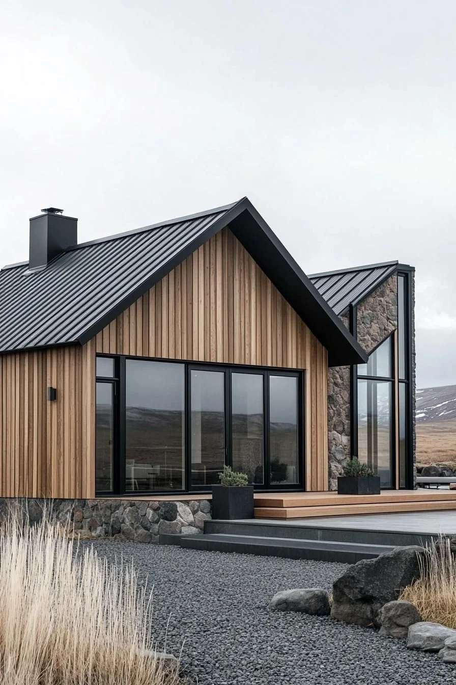 A Calm Cedar and Stone Barndominium