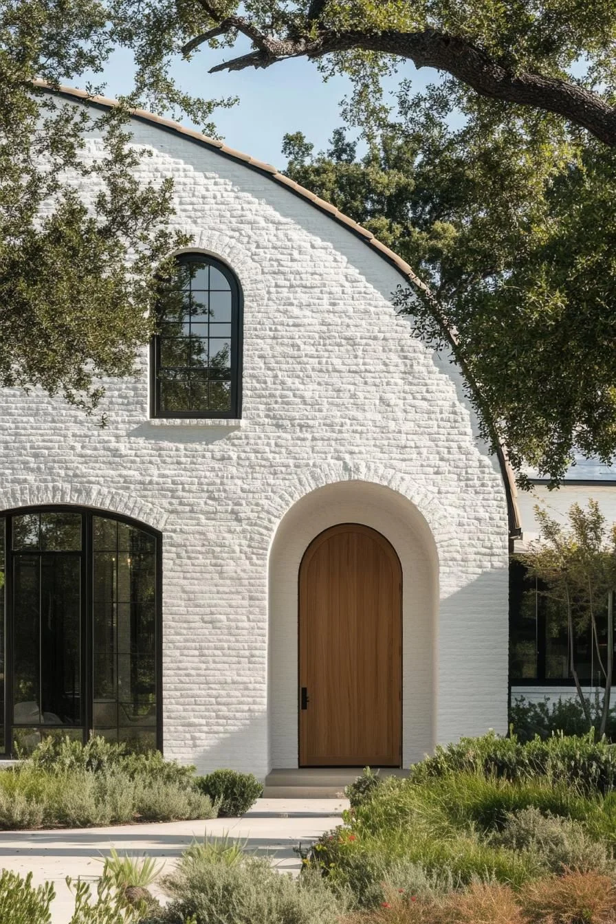 White Brick Charm With Inviting Archways