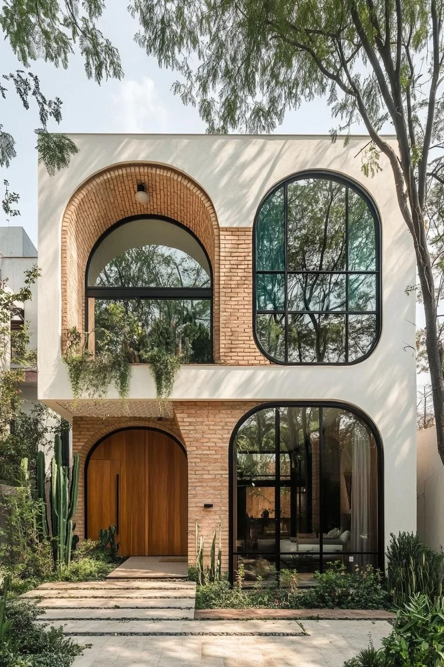 An Arched Home Wrapped in Plants