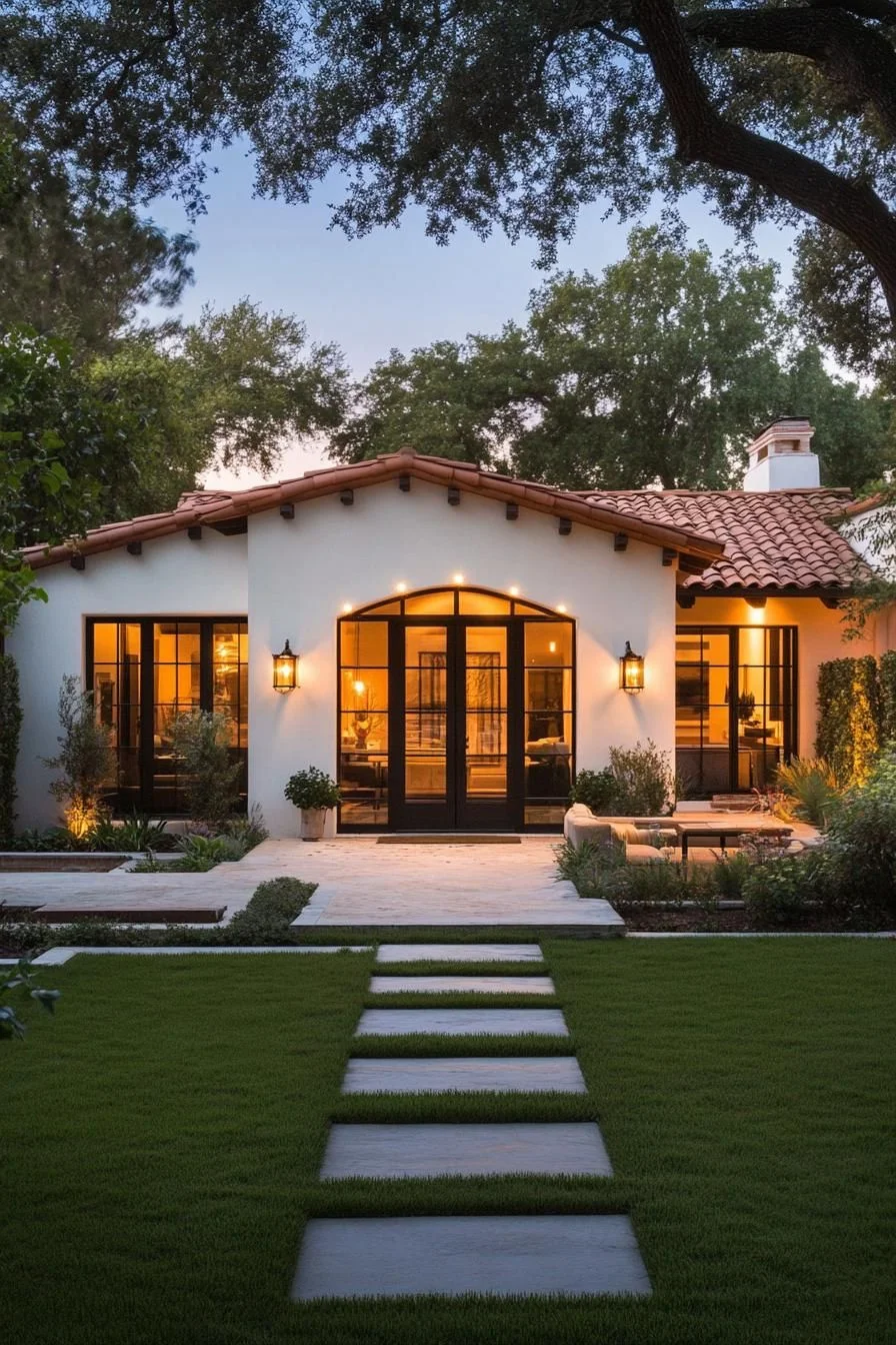 Charming Spanish Oasis at Dusk