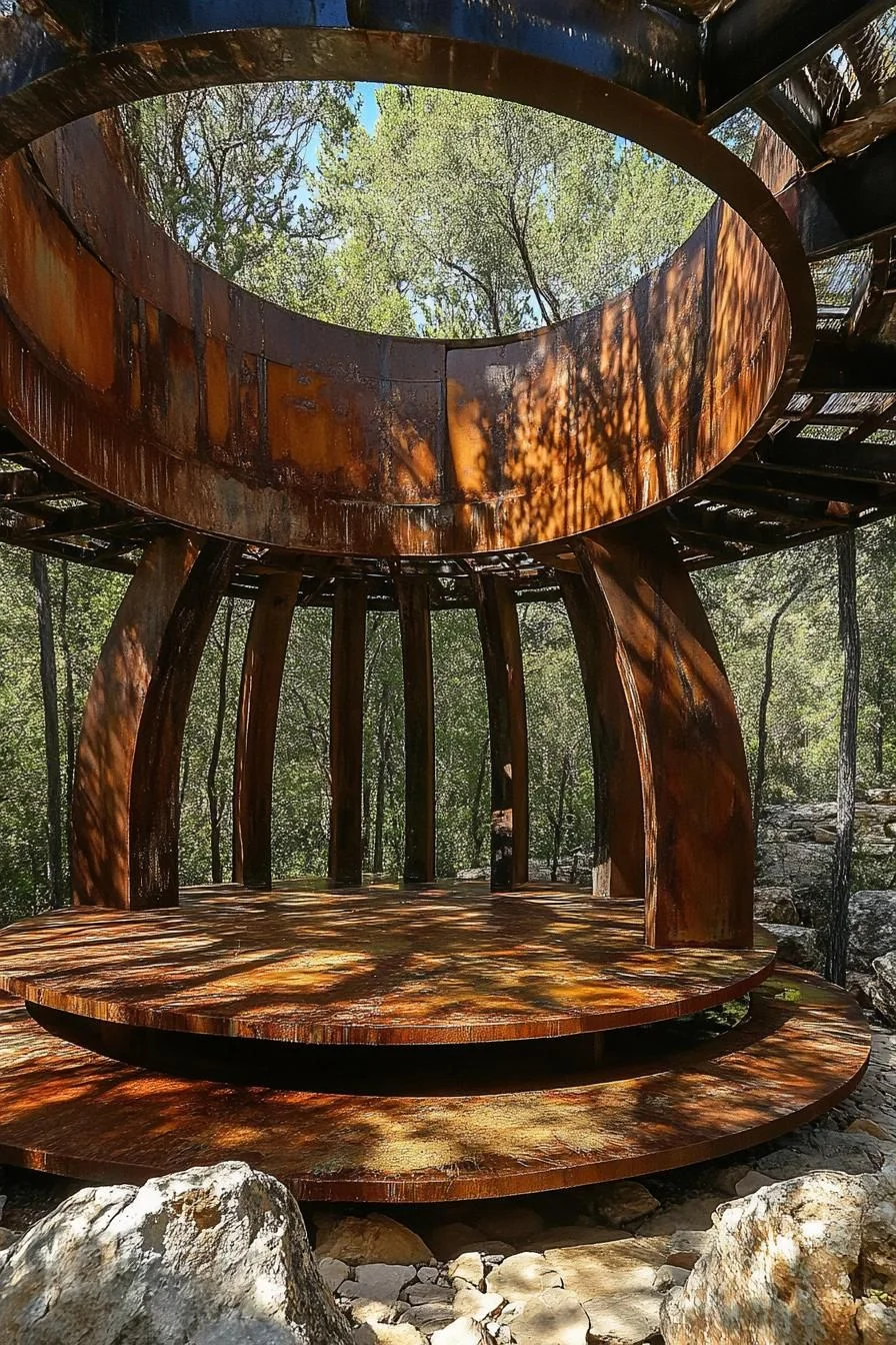 Circular Wooden Ring Pavilion