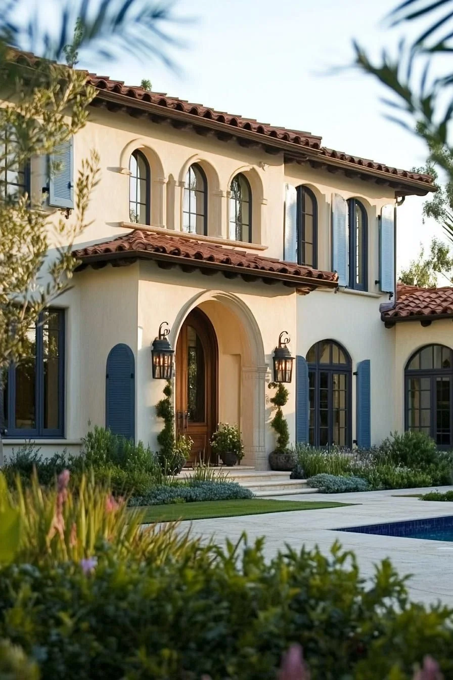 A Sun-Drenched Colonial With Arched Details