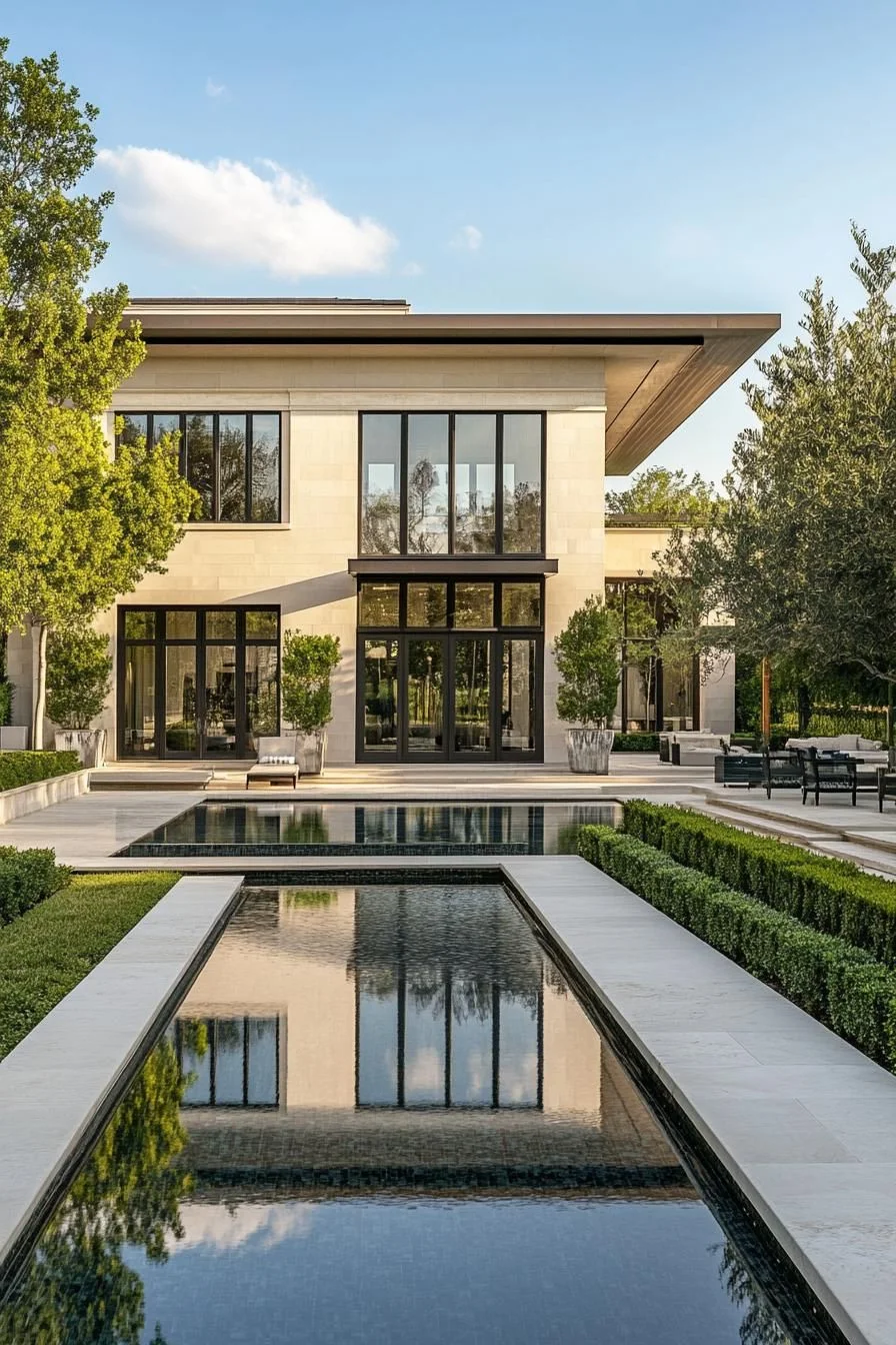 Sleek Sanctuary With Shimmering Reflections