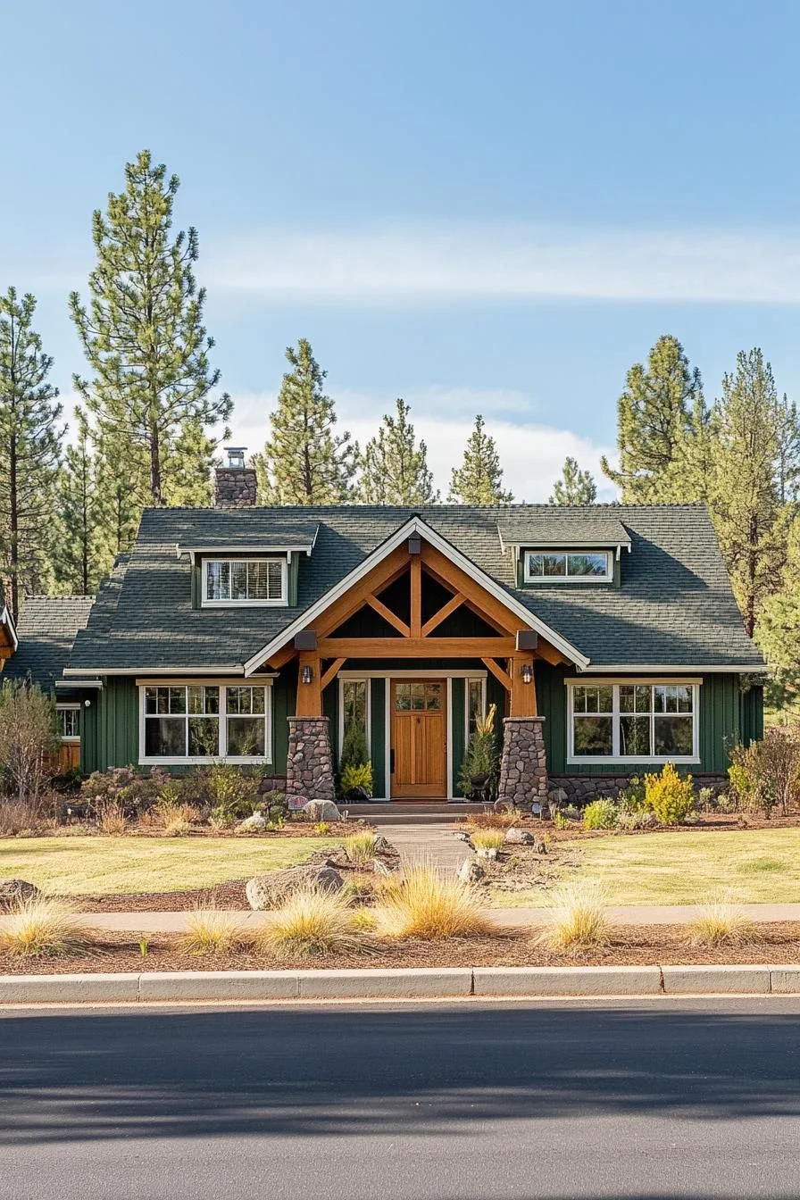 A Pine-Shaded Farmhouse with a Dream Porch