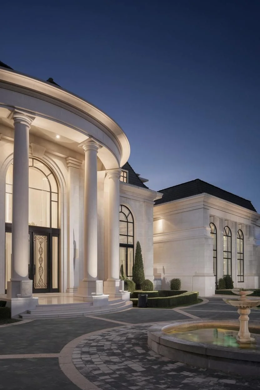Moonlit Grace Along Regal Columns