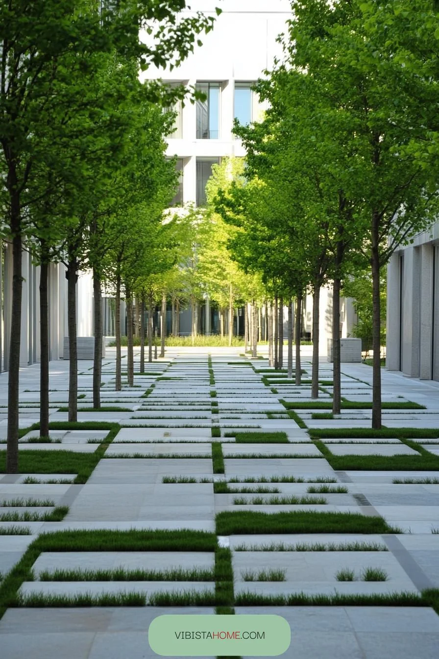 Geometric Tree Symphony Courtyard