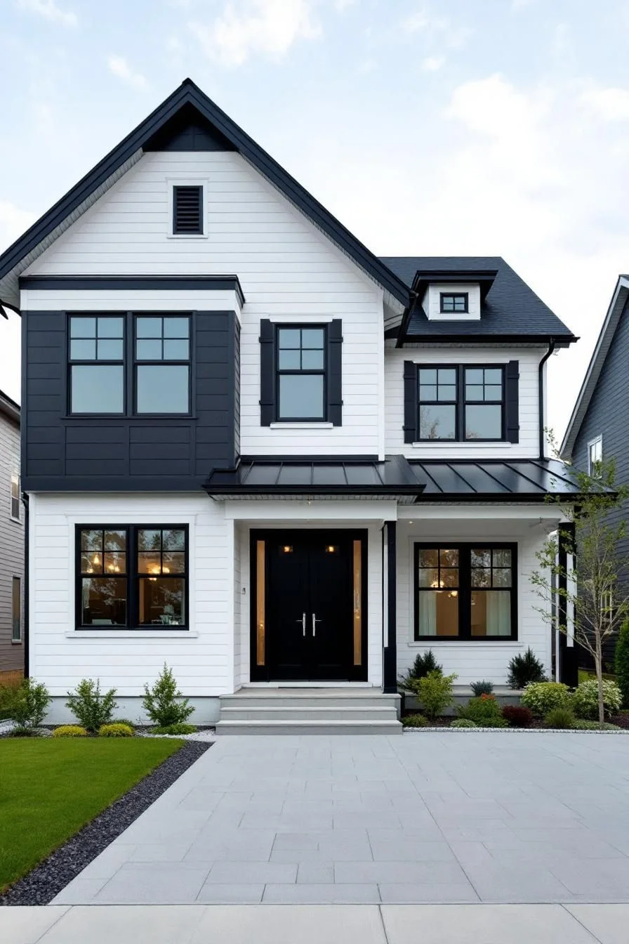 6) Ivory Walls Paired With Onyx Trim