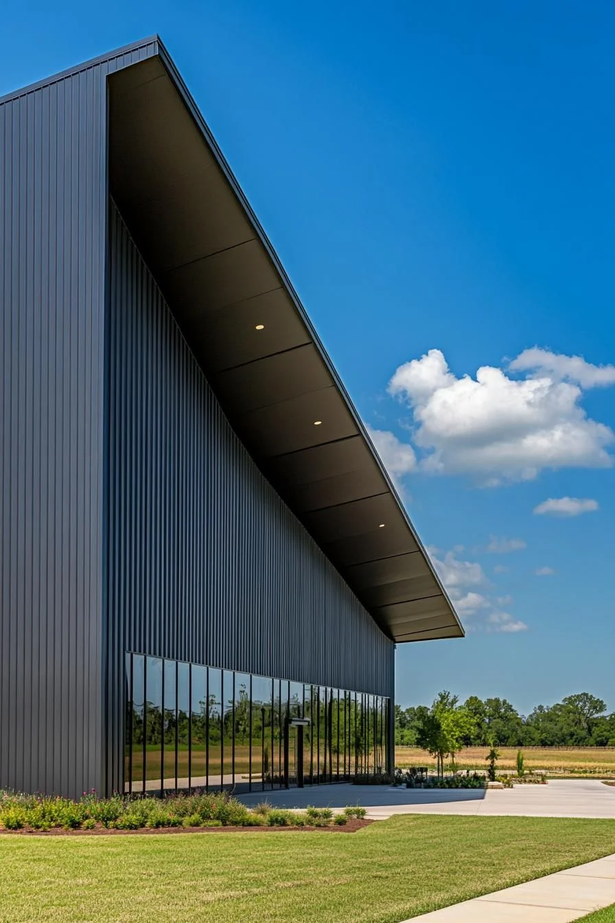 A Sleek Metal Home Under Open Sky