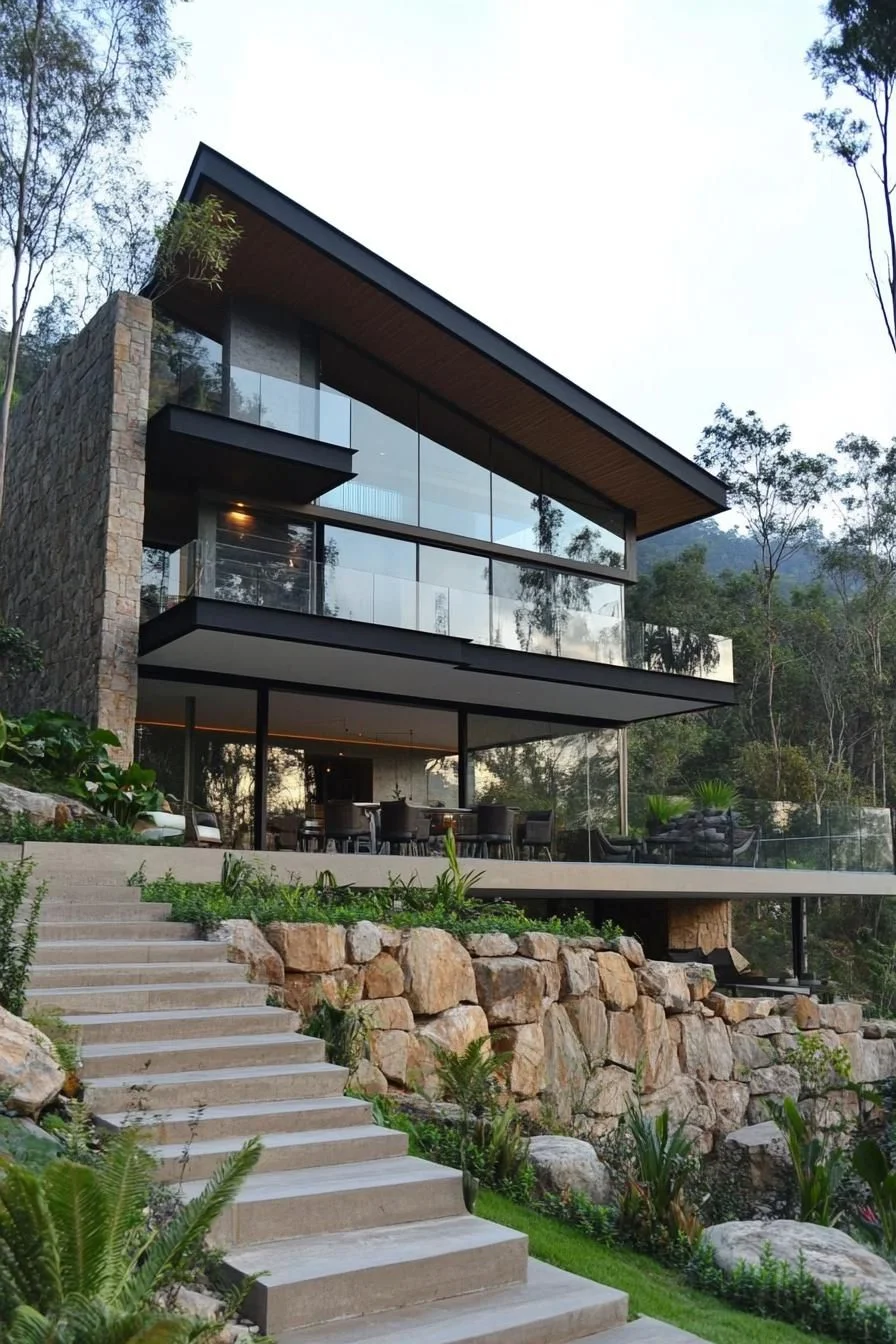 Hillside Slope House Highlight