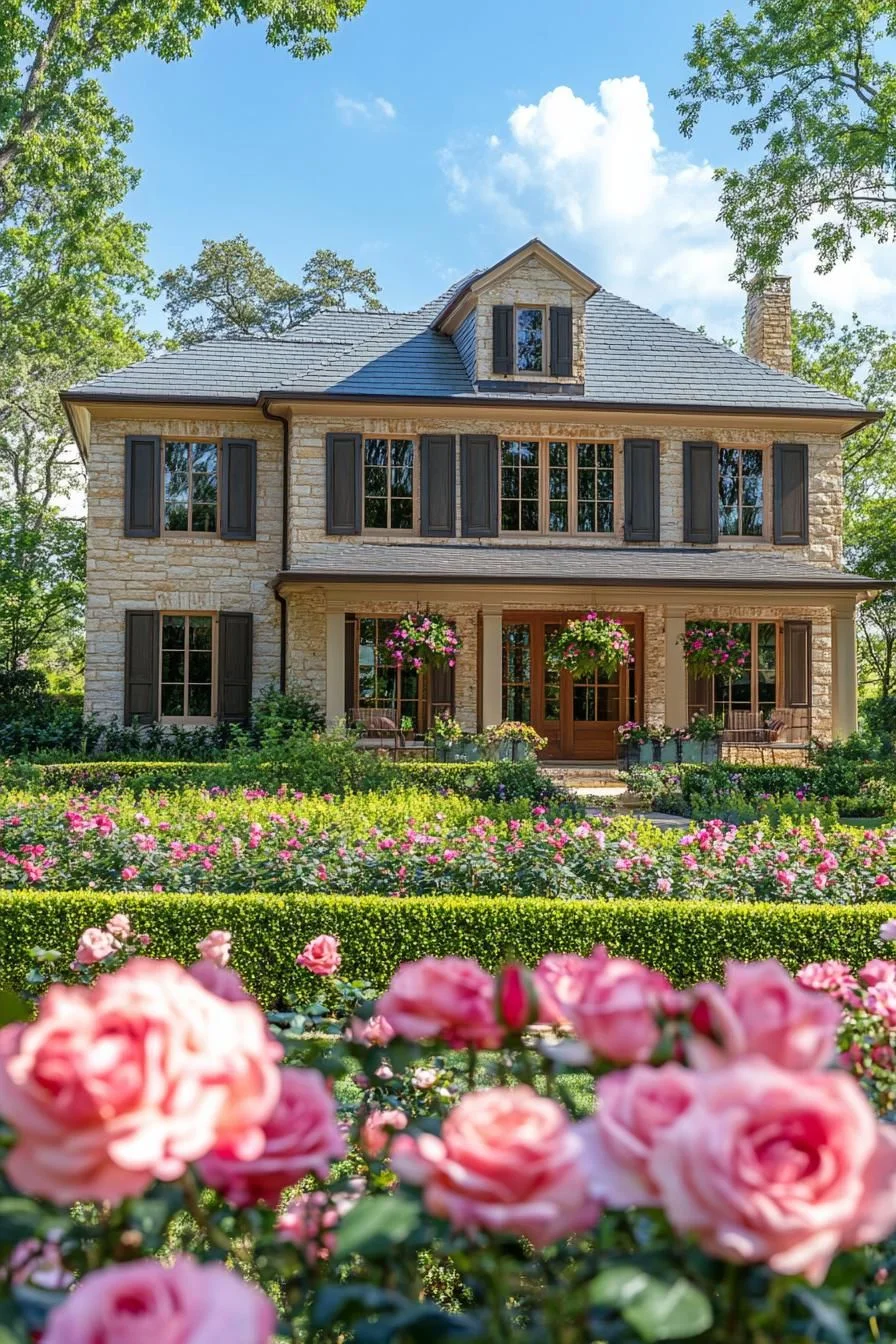 Stone Retreat Surrounded by Blossoms