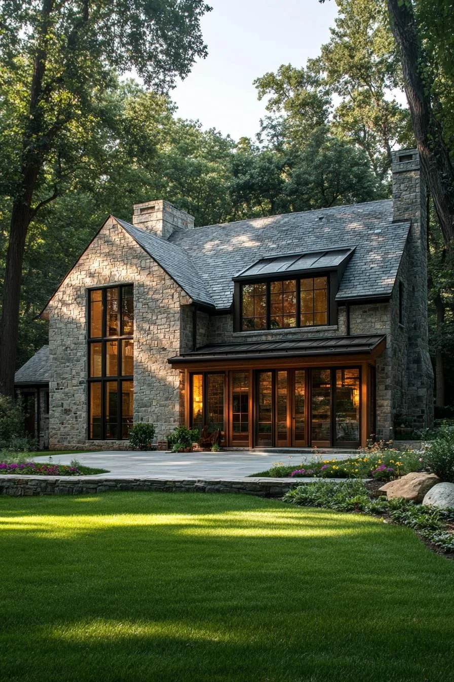 Stone Cottage Sheltered Beneath the Trees