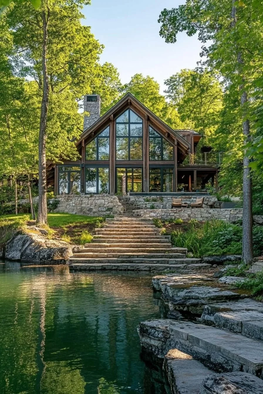 A-Frame Retreat Tucked by the Water