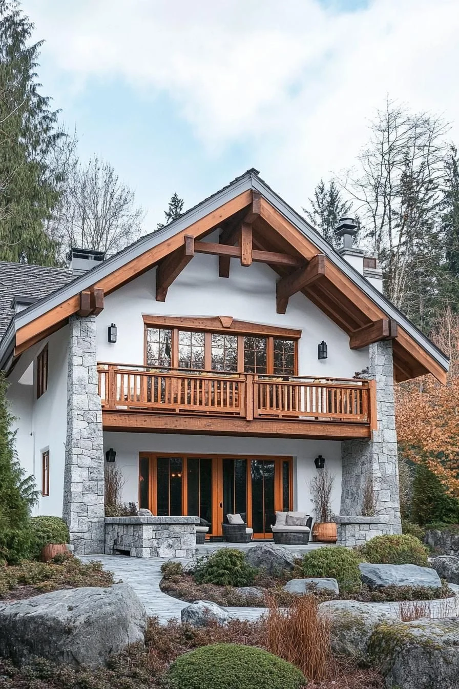 A Rustic Retreat with Timbered Touches