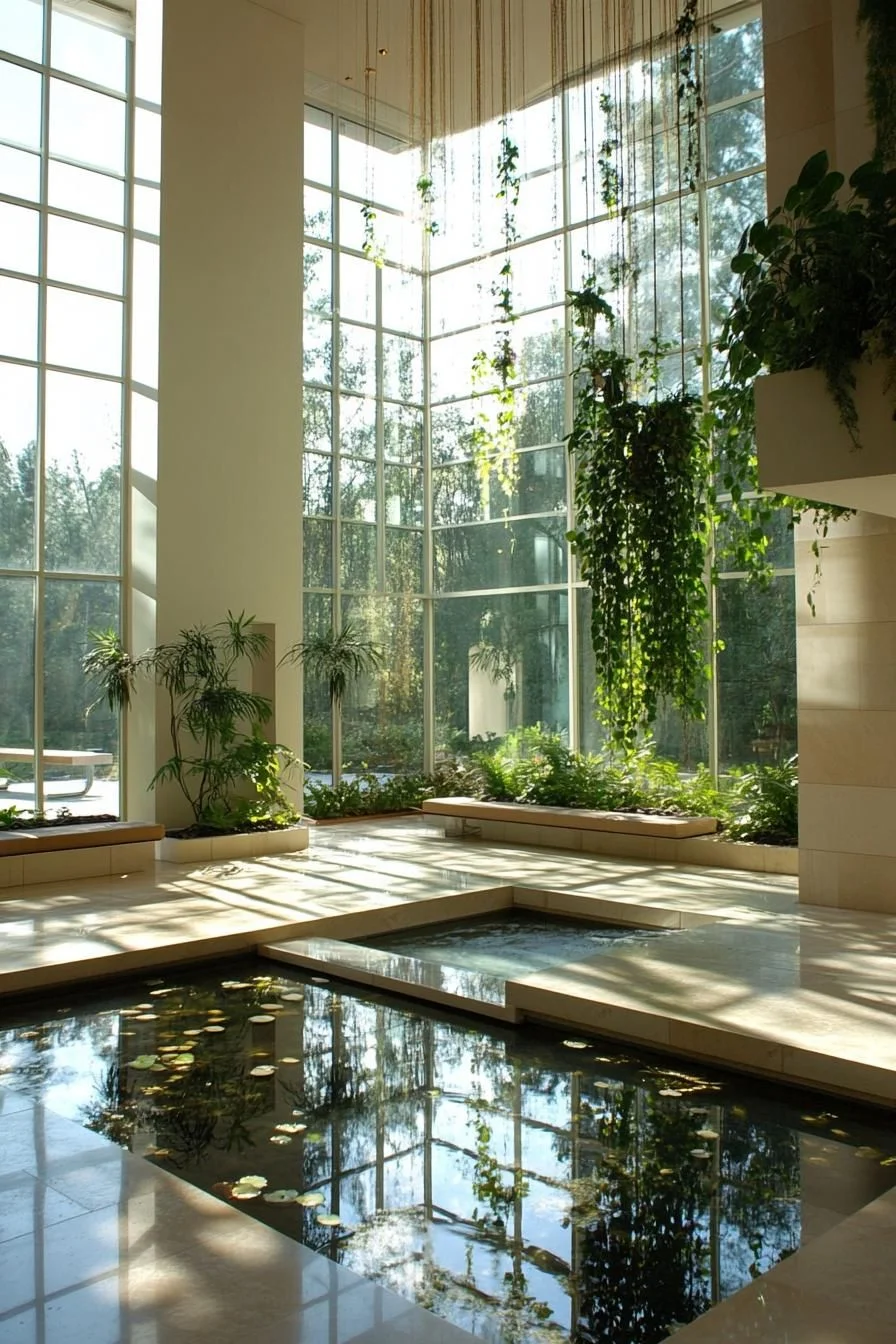 Sunny Poolside Retreat: Nature Brought Indoors
