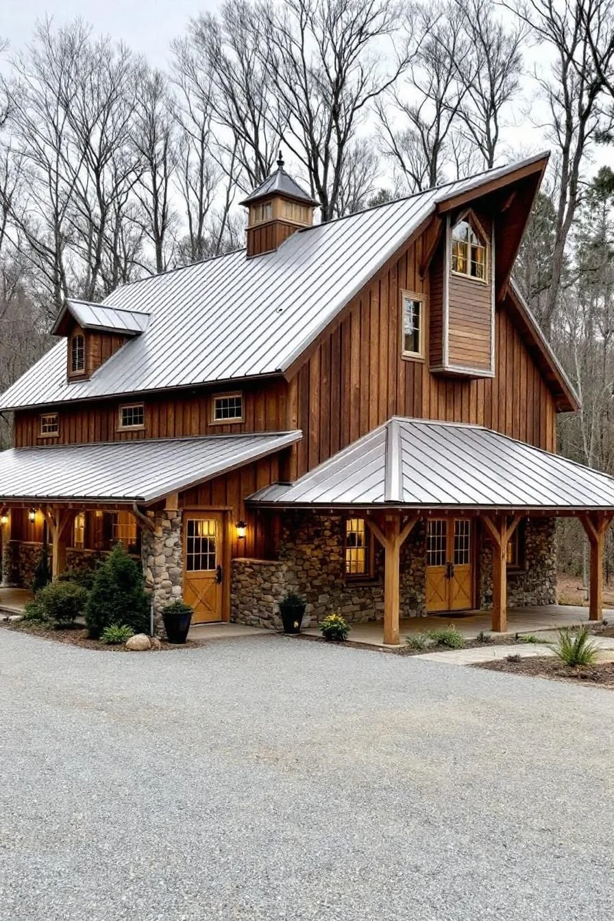 Rustic Meets Modern Garage Retreat
