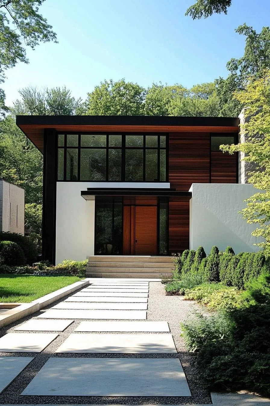 A Green Backdrop for Modern Architecture