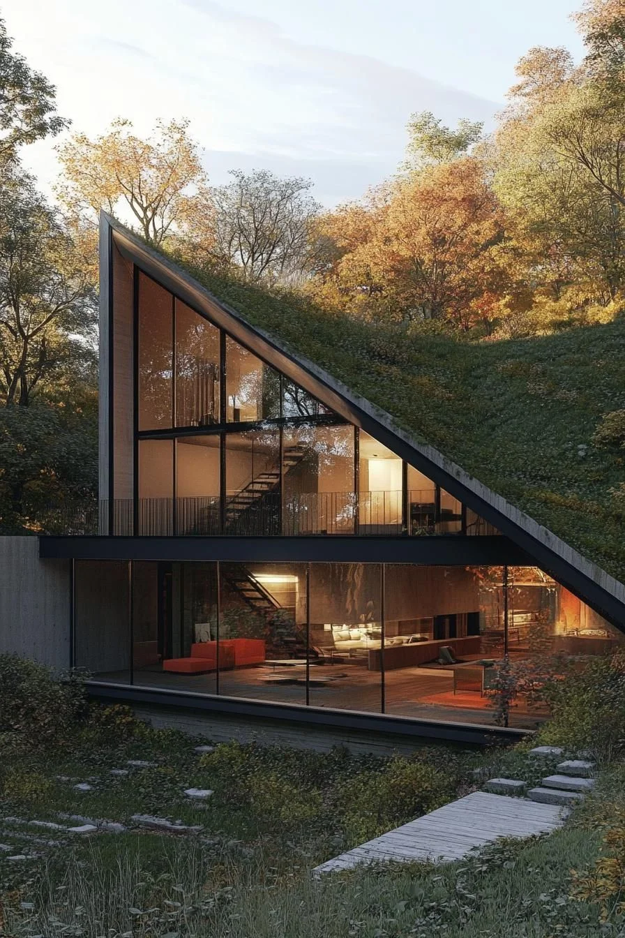 Whimsical Hobbit-Style Slope Home