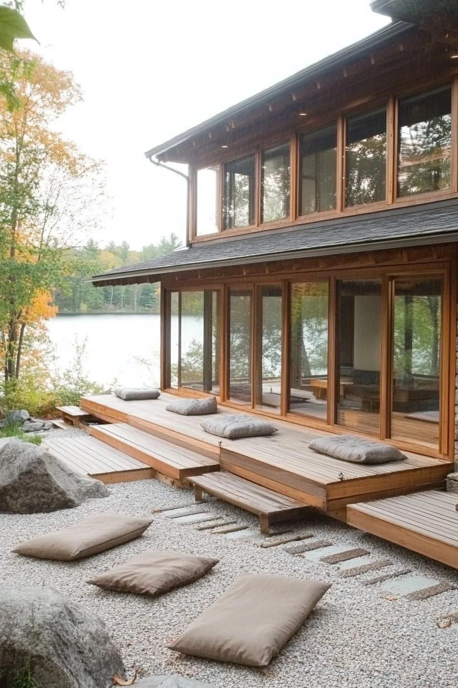 A Wooded Escape Beside a Lake